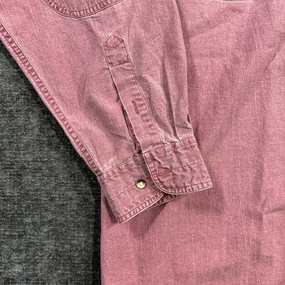 Red Head Brand Co. Button Up Long Sleeve Red Men's Size XXL Elbow Patches‎ VTG - Picture 10 of 15